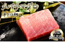 [№5695-2044]マグロ 中トロ 柵 2柵（約450g） 刺身 手巻き寿司 寿司 魚 海鮮 海産物 海の幸 魚介 魚介類 鮮魚 おかず おつまみ つまみ 冷凍マグロ メバチマグロ まぐろ 刺し身 中とろ 静岡 冷凍 冷凍配送 配送不可：離島