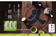 [№5695-2052]茶久 煎茶初摘100ｇ×3本 化粧箱入り お茶 煎茶 初摘 深蒸し オススメ お湯出し 水出し 贈答品 箱入り ギフト