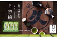 [№5695-2055]茶久 新茶 煎茶初摘100ｇ×5本 化粧箱入り お茶 新茶 煎茶 初摘 深蒸し オススメ お湯出し 水出し 贈答品  箱入り ギフト