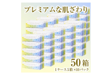 ボックスティッシュ 「デュープレミアム」 50箱 (5箱×10パック) ティッシュペーパー ふんわり やわらか 富士山麓の天然水使用 和紙技法 箱ティッシュ 花粉症 備蓄 防災 日用品 消耗品 生活用品 富士市 [sf002-044]