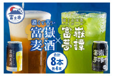 「富嶽」 350ml×8缶セット (富嶽麦酒 4本 + 富嶽夢譚 4本) ビール クラフトビール ハイボール 時之栖富士 富士市 お酒(a1479)