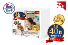 ペットシーツ 【極】シリーズ 薄型スーパーワイド 40枚 ペット用 犬用 猫用 トイレシーツ 日用品 ペット用品 大容量 防災 備蓄 消耗品 ドッグ キャット わんちゃん ねこちゃん 静岡県 富士市 [sf077-125]