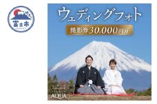 ウェディング フォト 撮影券 チケット 30,000円分 一生の思い出 人気観光地 多彩なロケーション 特別 結婚 婚礼 ブライダル プレゼント スタジオAQUA富士店 静岡県 富士市 [sf102-001]