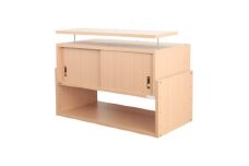 耐震上置き　じしん作くん　幅86cm×奥行44cmタイプ(ナチュラル)　86-44A_ 棚 たな 収納 耐震 防災 転倒防止 耐震家具 地震 じしん 地震対策 固定 耐震上置き 天井つっぱり 隙間 バネ付き 引き戸扉 日本製 家具 インテリア ナチュラル 【1416351】