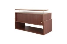 耐震上置き　じしん作くん　幅106cm×奥行44cmタイプ(ブラウン)　106-44B_ 家具 収納 棚 耐震 送料無料 ブラウン 茶色 オフィス 新生活 リビング オフィス おしゃれ 引っ越し 整理 片付け【1416337】