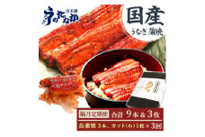 ＜2ヵ月毎定期便＞浜名湖・うなぎのたなかの国産鰻長蒲焼3本、カット小1枚※1回分約595g全3回_ 鰻 うなぎ 定期便 国産 蒲焼 浜名湖 老舗 人気 おすすめ 送料無料 贈答 ギフト 冷凍 うなぎのたなか 【4059971】