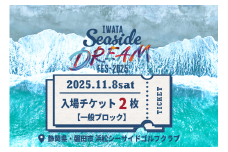 11月8日（土）Iwata Seaside DREAM Fes 2025一般ブロック入場チケット引換券2枚【1630113】