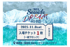 11月8日（土）Iwata Seaside DREAM Fes 2025一般ブロック入場チケット引換券1枚【1630114】