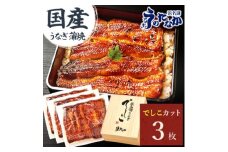 浜名湖養鰻125年の最高傑作「でしこ」!浜名湖・うなぎのたなかの国産カット蒲焼3枚※合計330g程度【1664702】