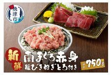 a12-039　南鮪赤身+粗挽ねぎとろセット約750g　マルコ水産