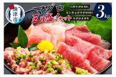 a30-164　マグロ三種盛！バチ・ビンチョウ・タタキセットB