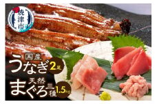 a30-205　家計応援　国産 うなぎ 鰻　バチマグロ ビンチョウマグロ まぐろ たたき　総重量約1.9kg