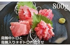 a20-313　天然 南鮪 中トロ と ネギトロ の 詰合せ 約800g入