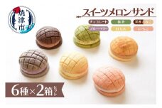 a15-453　スイーツ メロン パン 皮 サンド6種類×2箱 セット 