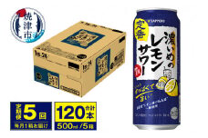 T0076-1605　【定期便 5回】濃いめのレモンサワー 500ml