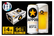 T0096-2104　【定期便 4回】ビール 黒ラベル サッポロ 500ml