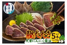 a10-870　焼津！大葉 にんにく かつお たたき 5本 セット