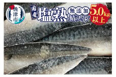 a28-012　5.0kg以上！国内産 無添加 塩熟 さば フィレ