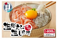 a10-906　お刺身・生桜えび、生しらす・各2 えび 海老 エビ 桜エビ 冷凍 生食 小分け しらす シラス 焼津