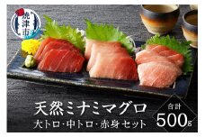 a18-053　キボシ水産 天然 南鮪 大トロ 中トロ 赤身食べ比べ 約500g