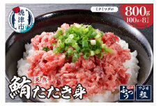 a10-1003　天然みなみまぐろたたきみ（粗挽）100g×8pc まぐろ 鮪 マグロ ネギトロ ねぎとろ 小分け 冷凍 焼津