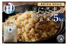 a25-062　令和6年産　農薬7割減 特別栽培 にこまる 玄米 5kg