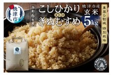 a22-057　令和6年産　農薬5割減 特別栽培 コシヒカリ または きぬむすめ 玄米 5kg