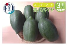a14-069　青パパイヤ2kg(3玉以上)×1箱