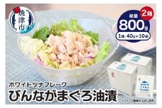 a10-1206　SKOホワイトツナフレーク　びんながまぐろ油漬　40ｇ×10袋×2