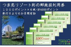 つま恋リゾート彩の郷施設利用券 6000ポイント【1599813】