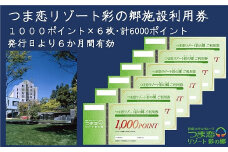 つま恋リゾート彩の郷施設利用券 6000ポイント【1599813】