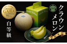 ＜濃厚な甘さ!＞クラウンメロン(白級)1.0kg　1玉　ギフト箱入り【1104230】