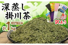 ＜訳あり＞深蒸し掛川茶100g×10袋の合計1kg【1108689】