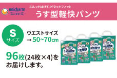 ライフリーうす型軽快パンツSサイズ 24枚×4袋 大人用おむつ【1494363】