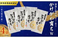 深蒸し掛川茶「かけがわ育ちW」100g×4袋セット【1091968】