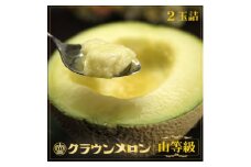 ＜通年出荷＞クラウンメロン(山等級)　2玉詰【1104736】
