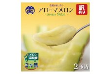 ＜毎月定期便＞＜訳あり＞アローマメロン 2玉 全3回【4013173】