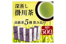高級茶5種 飲み比べセット 計500g  深蒸し掛川茶 日本茶きみくら＜5899＞【1658772】