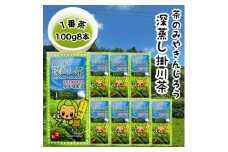 一番茶100%使用　世界農業遺産　茶草場農法　茶のみやきんじろう深蒸し掛川茶　8本セット【1661984】