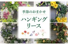 ハンギング リース 花苗 おまかせ 35cm × 35cm 寄せ植え 季節 お花  [4756346]