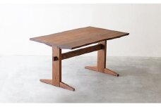 ダイニング テーブル 木製 無垢 ウォールナット ウォルナット 幅 120 省スペース 秋山木工 家具 耳付き シンプル ナチュラル おしゃれ 国産  リビング キッチン 耳付き 藤枝家具 木材 木工 雑貨 インテリア  静岡県 藤枝市