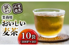 【訳あり】 麦茶 二度焙煎おいしい麦茶 業務用 100P×10 静岡県 藤枝市