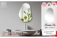 壁掛け ミラー かがみのカタチ シウ 鏡 洗面鏡トイレ 洗面所 賃貸 玄関 貼れる 一人暮らし ノンフレーム 北欧 メイク 化粧 DIY シンプル 韓国 インテリア 変形 デザインミラー