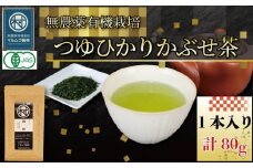有機 煎茶 つゆひかり かぶせ茶 80g 1本 お茶 煎茶 水出し 贈答 ギフト お取り寄せ 静岡県産 マルムラ製茶 藤枝