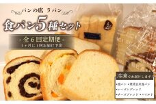 【全6回定期便】 食パン 5種セット パン 詰め合わせ 食ぱん 朝食 ご当地グルメ 美味しいパン ベーカリー 冷凍 国産小麦 おいしい ぱん パンセット 静岡県 藤枝市