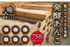 発酵 あんこ 1パック 125g入り × 6パック 和菓子 糀 小豆 あずき 和スイーツ 餡 お菓子 砂糖不使用 腸活 健康 美肌 美容 安心 安全 国産 静岡 藤枝