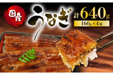 【 敬老の日 9月11日～15日にお届け 】うなぎ 国産 蒲焼 160g × 4尾 計640g 鰻蒲焼 ウナギ 土用 丑の日  JAS認定 活鰻 自家製蒲焼のたれ 山椒 ギフト 贈答 冷凍 養殖 真空パック レンジ 調理 湯煎 まとめ買い 静岡県 藤枝