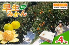 【 先行予約 : 2025年10月上旬～発送予定 】 早生 みかん 約4kg 静岡県産 果物 早生みかん 大玉 国産 フルーツ 柑橘 蜜柑 ミカン ビタミン 藤枝市