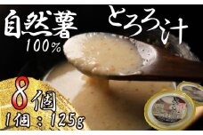 とろろ 冷凍 125g × 8個 自然薯 100％ 小分け セット とろろ汁 長芋 山芋 お手軽 アンチエイジング 農林水産省賞 受賞 ご飯 お供 そば つけ汁 健康 栄養 夏 バテ とろろ芋 個包装 静岡県 藤枝市