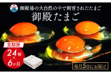【定期便6ヶ月】《毎月5日にお届け》御殿たまご 赤たまご 24個入 （破損保障含む）もみがら入 ◇ ｜ 卵 タマゴ 玉子 たまごかけご飯 生卵 鶏卵 卵焼き 国産 御殿場産 ※北海道・沖縄・離島への配送不可